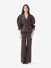 P.A.R.O.S.H. Blazer frescolana manica a palloncino con cintura 
