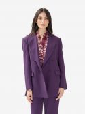 P.A.R.O.S.H. Blazer gabardina melange con cintura Grigio