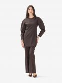 P.A.R.O.S.H. Pantalone palazzo gabardina melange Grigio
