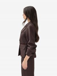 P.A.R.O.S.H. Blazer frescolana manica a palloncino con cintura 