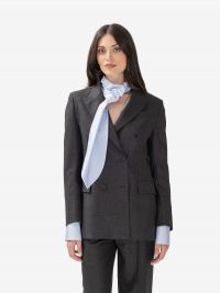 P.A.R.O.S.H. Blazer doppiopetto gabardina melange Grigio