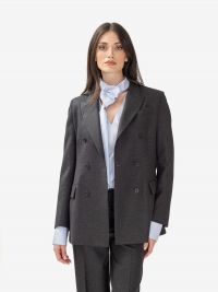 P.A.R.O.S.H. Blazer doppiopetto gabardina melange Grigio