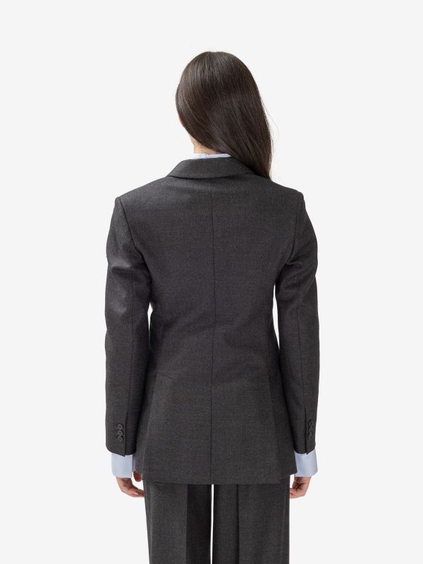 P.A.R.O.S.H. Blazer doppiopetto gabardina melange Grigio