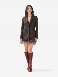 P.A.R.O.S.H. Blazer monopetto frescolana Testa di moro