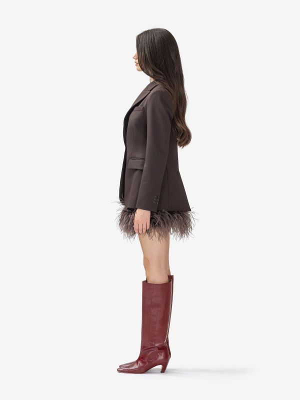 P.A.R.O.S.H. Blazer monopetto frescolana Testa di moro