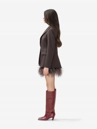 P.A.R.O.S.H. Blazer monopetto frescolana Testa di moro