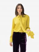 P.A.R.O.S.H. Camicia m/l popeline collo alto Celeste