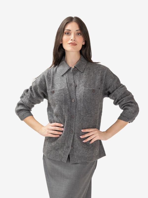 P.A.R.O.S.H. Maglia a polo lana Grigio
