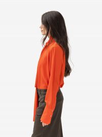 P.A.R.O.S.H. Camicia seta m/l con sciarpetta Arancio