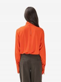 P.A.R.O.S.H. Camicia seta m/l con sciarpetta Arancio