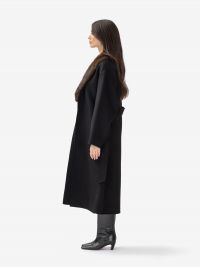 P.A.R.O.S.H. Cappotto lungo lana con cintura Nero
