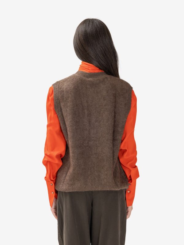 P.A.R.O.S.H. Gilet lana Testa di moro