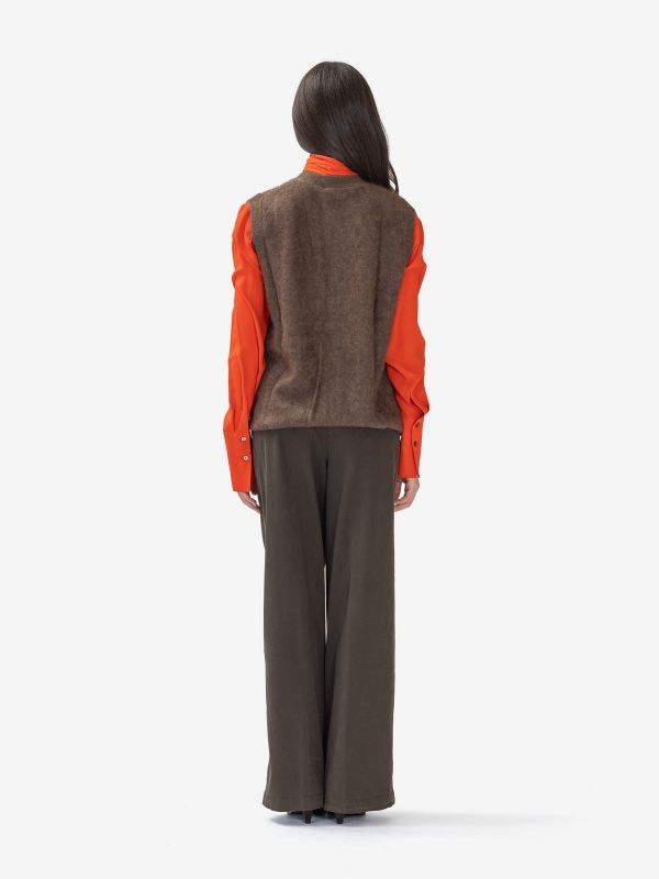 P.A.R.O.S.H. Gilet lana Testa di moro