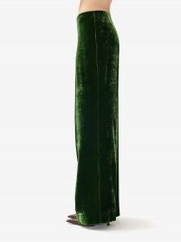 P.A.R.O.S.H. Pantalone palazzo velluto in seta Verde