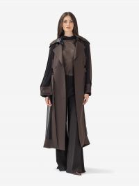 ERIKA CAVALLINI Trench con inserti seta Marrone