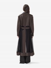 ERIKA CAVALLINI Trench con inserti seta Marrone