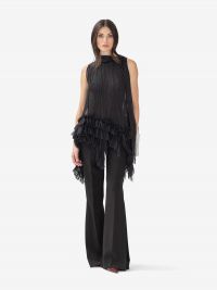 ERIKA CAVALLINI Pantalone zampa Nero