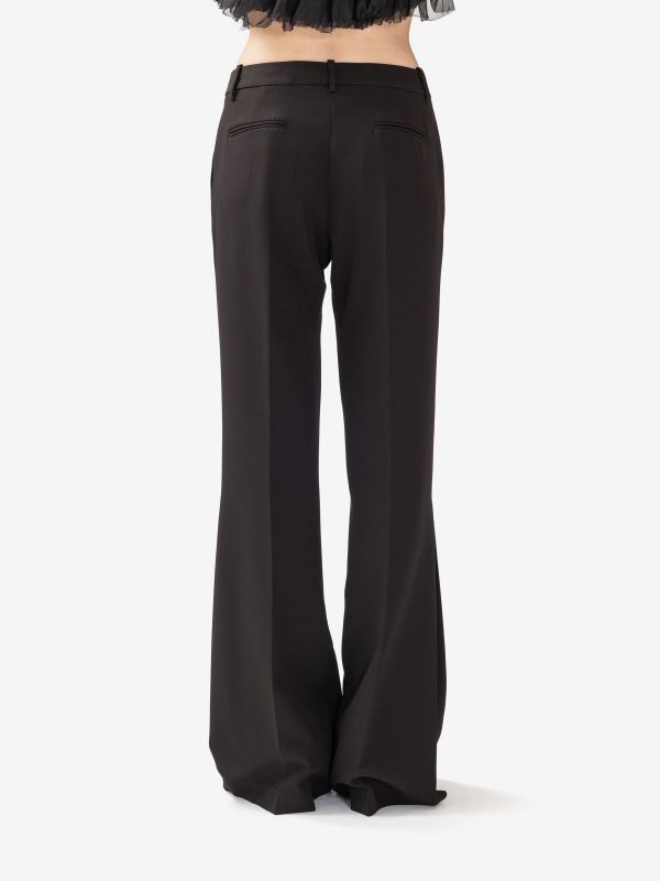 ERIKA CAVALLINI Pantalone zampa Nero