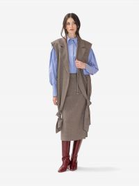 ERIKA CAVALLINI Gilet spigato con nodi Grigio