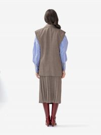 ERIKA CAVALLINI Gilet spigato con nodi Grigio
