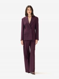 ERIKA CAVALLINI Blazer doppiopetto con gioielli polso Melanzana