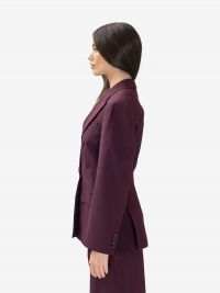 ERIKA CAVALLINI Blazer doppiopetto con gioielli polso Melanzana