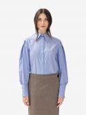 ERIKA CAVALLINI Camicia cotone con piercing 