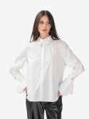 ERIKA CAVALLINI Blusa seta maniche con volants Nero