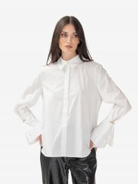 ERIKA CAVALLINI Camicia cotone con piercing 