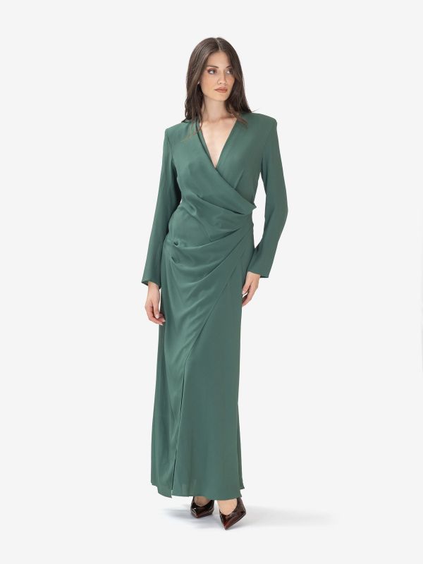ERIKA CAVALLINI Abito lungo con spalline Verde