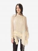 MOMONI' Blusa m/l seta fantasia fiori Verde bosco