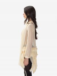 ERIKA CAVALLINI Blusa con rouches Panna