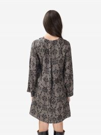 MOMONI' Abito corto m/l grigio fantasia Nero