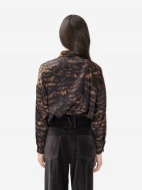 MOMONI' Camicia over seta lucida Maculato