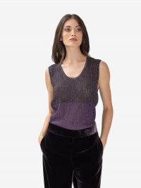 MOMONI' Canotta lurex Prugna