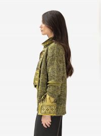 MOMONI' Cardigan lana verde/nero 
