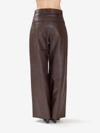 MOMONI' Pantalone palazzo pelle Marrone