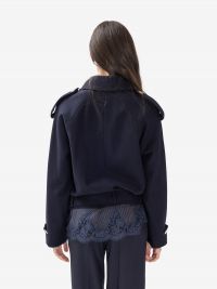 ERMANNO SCERVINO Giubbotto bomber corto con cintura Blu