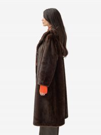 ERMANNO SCERVINO Ecopelliccia lunga con cappuccio Marrone