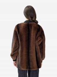 ERMANNO SCERVINO Giubbotto bomber ecopelliccia Marrone
