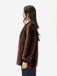 ERMANNO SCERVINO Giubbotto bomber ecopelliccia Marrone