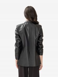 ERMANNO SCERVINO Blazer ecopelle con pizzo Nero