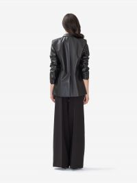 ERMANNO SCERVINO Blazer ecopelle con pizzo Nero