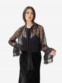 ERMANNO SCERVINO Camicia pizzo m/l Nero