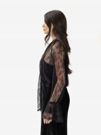 ERMANNO SCERVINO Camicia pizzo m/l Nero