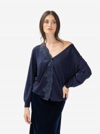 ERMANNO SCERVINO Cardigan con pizzo Blu