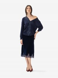 ERMANNO SCERVINO Cardigan con pizzo Blu