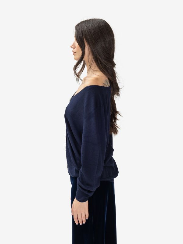 ERMANNO SCERVINO Cardigan con pizzo Blu
