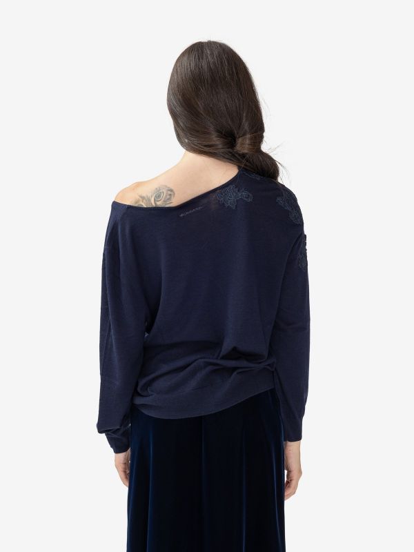 ERMANNO SCERVINO Cardigan con pizzo Blu