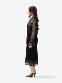 ERMANNO SCERVINO Gonna midi velluto + pizzo Nero